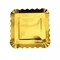 50 Square 5" Gold Paper Dessert Plates Scalloped Rim Party Events Decorations